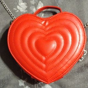 Heart shaped cross body bag